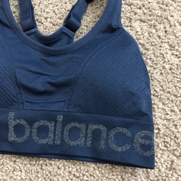 New Balance Navy Sports Bra - Picture 3 of 9